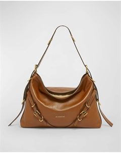 Сумка через плечо Voyou среднего размера из блестящей мятой кожи, цвет Soft Tan Givenchy