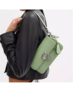 Сумка через плечо Studio Glove Tanning от, серебристая и светло-фисташковая Coach