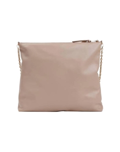 Кожаная сумка через плечо телесного цвета Miu miu