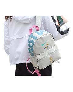 Детский рюкзак из ткани серо-белый, милый динозавр Nike