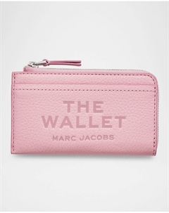 Кожаный кошелек с молнией сверху, цвет Ribbon Pink Marc jacobs