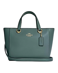 Сумка через плечо Alice Cross Grain Leather, Кроссбоди, Женская Сумка Трампетс в технике инквош зеленый Coach