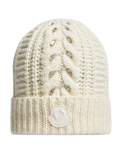 Вязаная шапка с нашивкой-логотипом Moncler