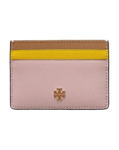 Кожаный кардхолдер Emerson розовый Tory burch