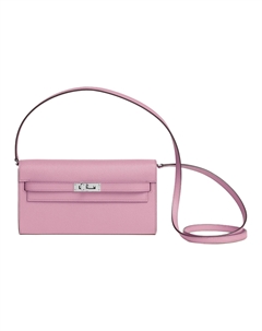 Kelly To Go Кожа Телячья Сумка-кошелек, Наплечная Сумка через плечо Женская X9 Сильвестр Мальва Пурпурный HERMES Hermès
