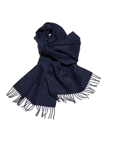 Кашемировый вязаный шарф женский тёмно-синий Uniqlo