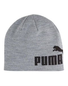 Вязаная шапка-бини унисекс серые Puma