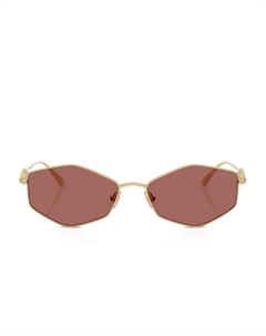 Солнцезащитные очки в геометричной оправе, золотой Jimmy choo