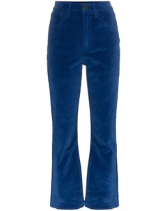 3x1 укороченные расклешенные бархатные брюки 24 синий
