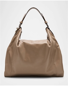 Кожаная сумка-хобо на молнии, цвет Taupe/Lg Jimmy choo