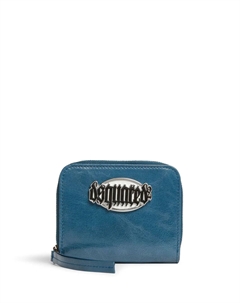 Кошелек с нашивкой-логотипом, синий Dsquared2