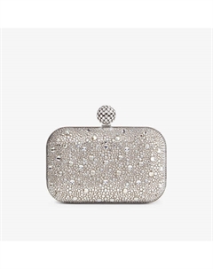 Замшевый клатч Cloud с кристаллами, цвет nude/crystal Jimmy choo