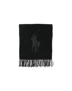 Вязаный шарф женский черный Polo ralph lauren