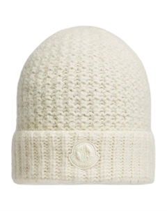 Вязаная шапка с нашивкой-логотипом Moncler