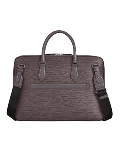 Кожаная наплечная сумка через плечо мужская элегантная серая Montblanc