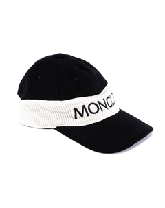 Хлопковая бейсболка Monceler черно-белая Moncler