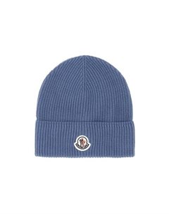 Шапка с логотипом, светло-голубая Moncler