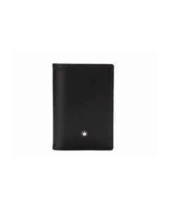 Монблан Кожаный кардхолдер Meisterstück Мужской Черный/Серый Montblanc
