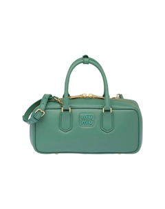 Сумка для боулинга, сумка через плечо, женская, с корнями шалфея, зеленая Miu miu