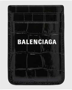 Визитница Cash Croc с тиснением, цвет Black/White Balenciaga