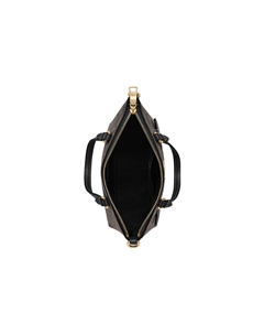 Сумка через плечо из галерейного лакированного холста с гладкой кожей, женская, коричнево-черная Coach