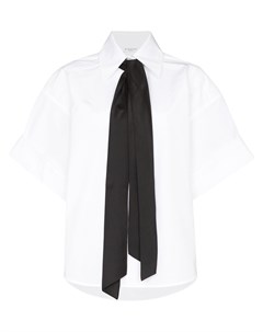 Givenchy рубашка с короткими рукавами и завязками 38 белый Givenchy