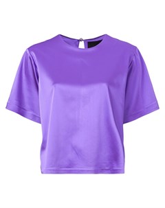 Cynthia rowley сатиновая футболка xs фиолетовый Cynthia rowley