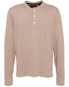 Рубашка поло Classic Flame Henley, нейтральный Rag & bone