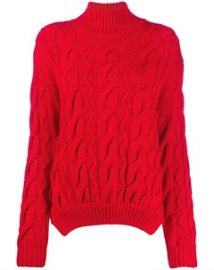 Simone rocha свитер фактурной вязки xs красный Simone rocha