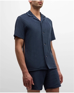 Мужская хлопковая махровая рубашка с короткими рукавами, цвет Multi Paul smith