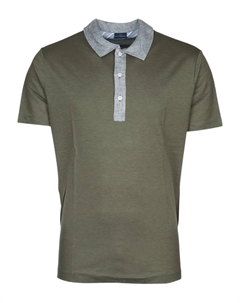 Рубашка поло с контрастным воротником, зеленый Paul & shark