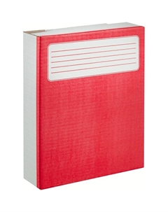 Короб архивный гофрокартон 252x80x326 мм красный до 750 листов (5 штук в упаковке) Attache