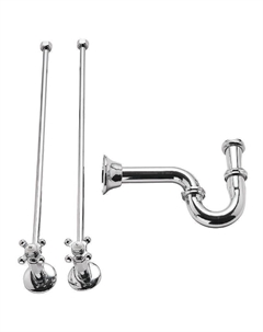 Сифон для раковины DUHL162CR с вентилями и подводкой Хром Devon&devon