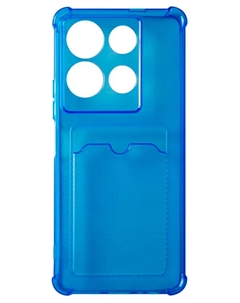 Накладка силикон Red Line iBox Crystal для Infinix Note 30, с кардхолдером, синий (УТ000035908) Red line