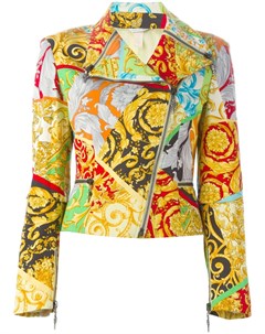 Versace pre owned байкерская куртка с комбинированным принтом 40 разноцветный Versace pre-owned