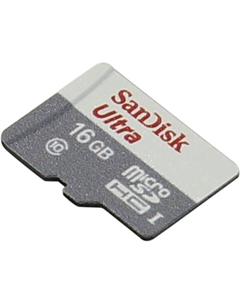 Карта памяти 16Gb microSDHC Ultra Android Class 10 UHS-I без адаптера (SDSQUNB-016G-GN3MN) Sandisk