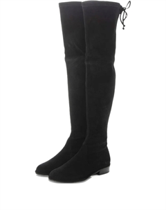 Замшевые сапоги до колена, черный Stuart weitzman