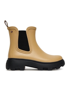 Резиновые сапоги Rubber Flag Cleated FW0FW08637, коричневый Tommy hilfiger