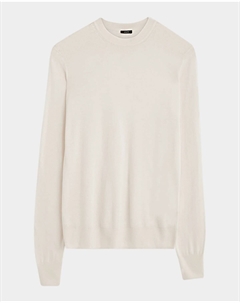 Свитер из смесового кашемира с круглым вырезом, слоновая кость Joseph