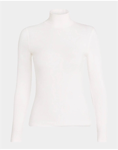 Ребристый топ с высоким воротником, белый Frame