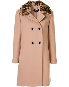 Paule ka пальто с леопардовым принтом на воротнике 40 розовый Paule ka