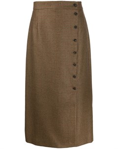 Berwich юбка макси в ломаную клетку 40 коричневый Berwich