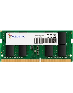 Модуль памяти SODIMM DDR4 8GB AD4S32008G22-BGN PC4-25600 3200MHz CL22 1.2V OEM Adata