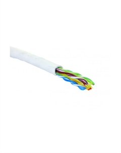 Кабель витая пара U/UTP 6 кат. 4 пары DR-141011 22AWG(0.58 мм), медь, одножильный (solid), внутренний, PVC, нг(A)-LSLTx, белый, уп/500м Datarex