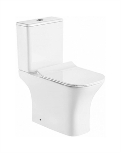 Унитаз компакт Fretta Square AZ-1215+AZ-1216-G с бачком и сиденьем Микролифт Azario