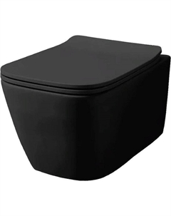 Унитаз Boca AZ-2002-MB подвесной Черный матовый с сиденьем Микролифт Azario