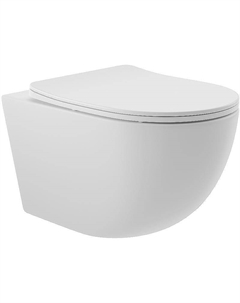 Унитаз Ovo OVO0120 подвесной Белый матовый с сиденьем Микролифт Aqueduto