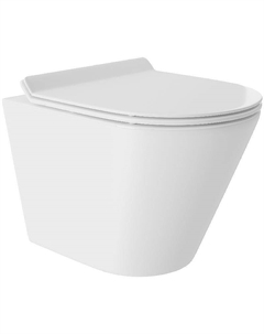 Унитаз Cone Торнадо CONT0110 подвесной Белый глянцевый с сиденьем Микролифт Aqueduto
