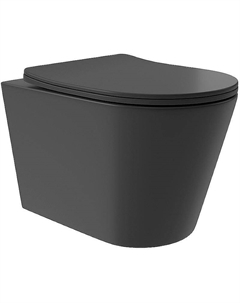 Унитаз Cone Plus CONT0240 подвесной Черный матовый с сиденьем Микролифт Aqueduto