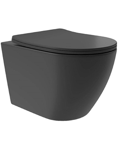 Унитаз Ovo Plus OVOT0240 подвесной Черный матовый с сиденьем Микролифт Aqueduto